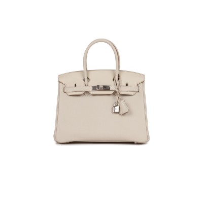 HERMES BIRKIN 30 TOGO AND SWIFT PALLADIUM HARDWARE (30*22*16cm)